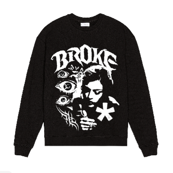 Broke knitted sweater